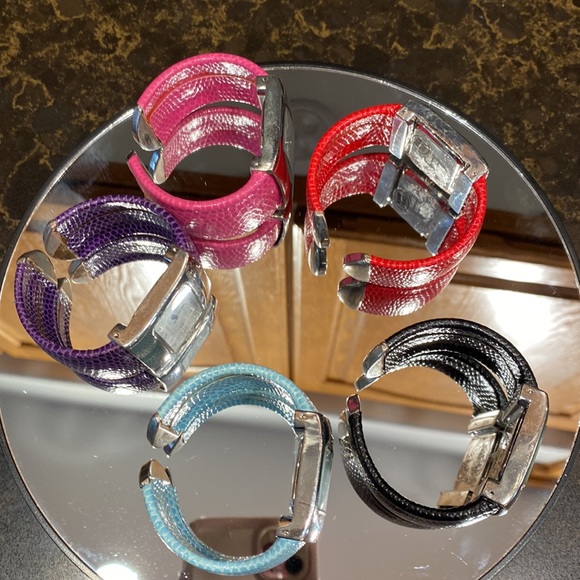 Eikon Stainless Steel pleather watch & spring loaded Cuff!  NWT Choice of 1 - Picture 10 of 16